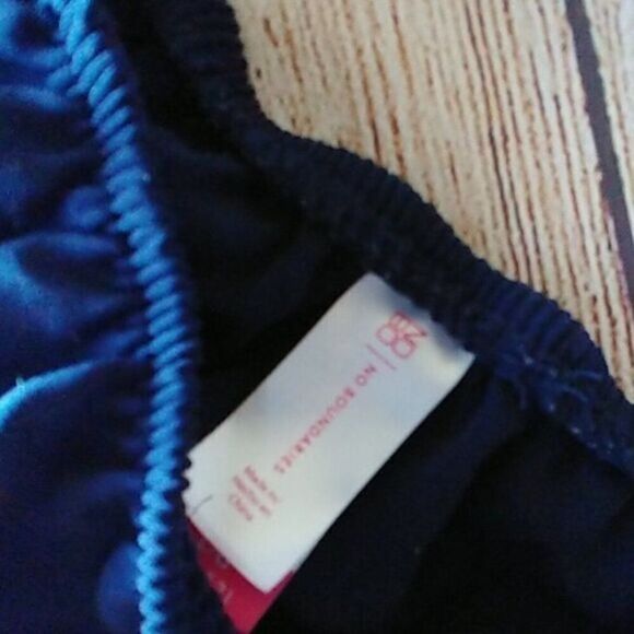 Sapphire Blue Lace Edge Ruffle Top  - Picture 5 of 8